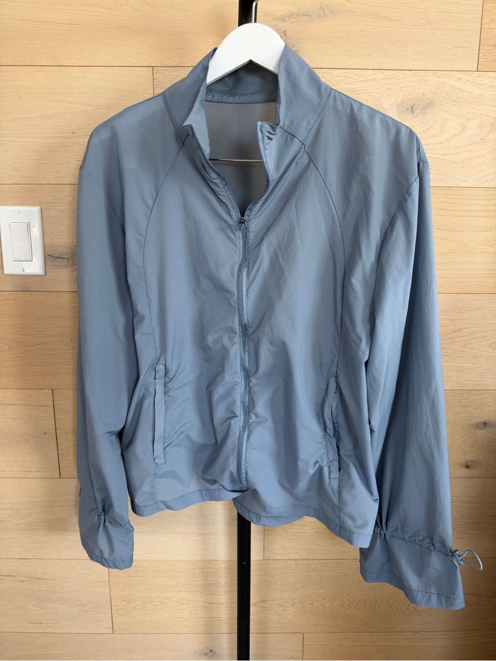 Zyia Active Women's Lightweight Dusty Blue Windbreaker Jacket